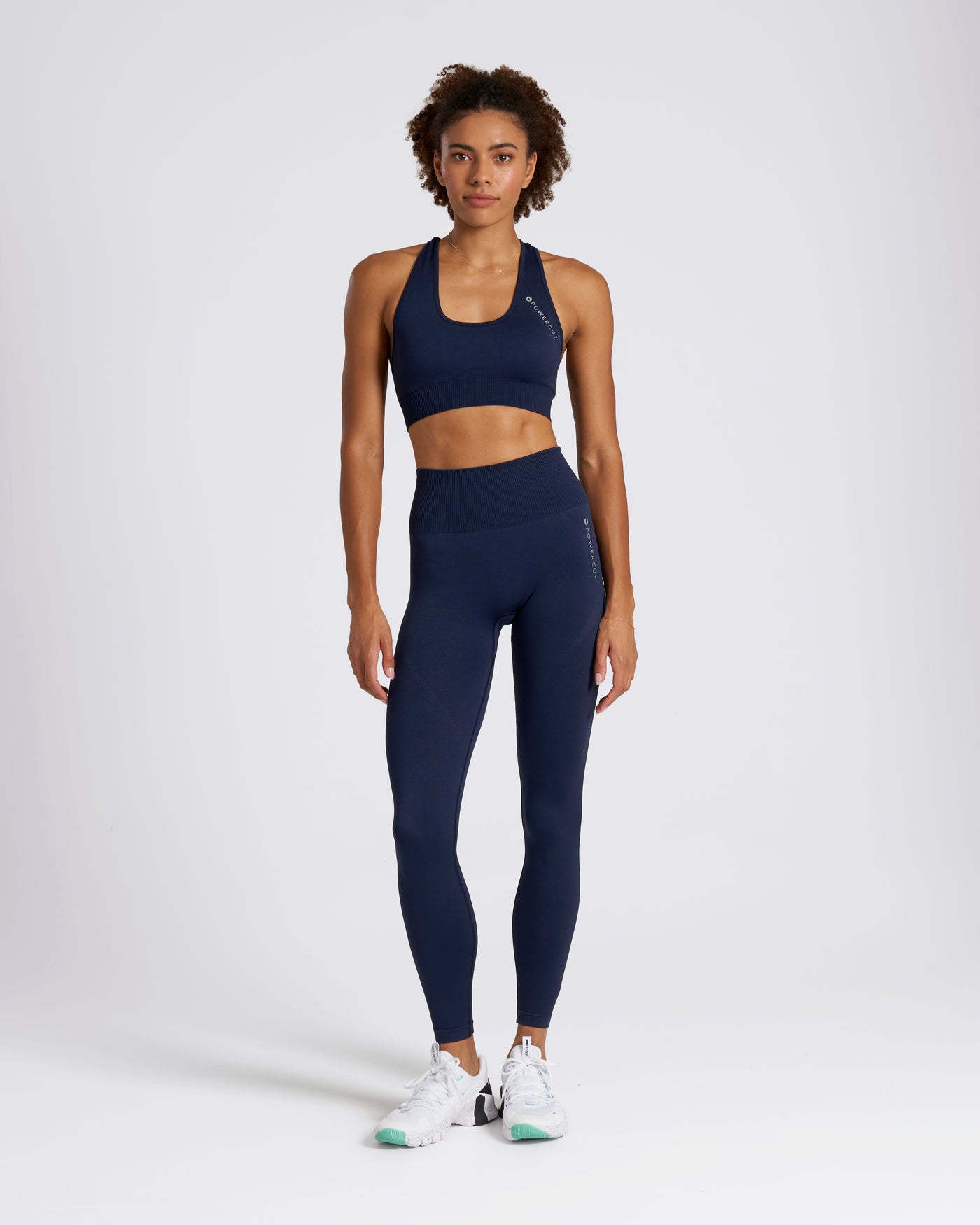 SOLID Seamless Compression Fit Full Length Navy Leggings
