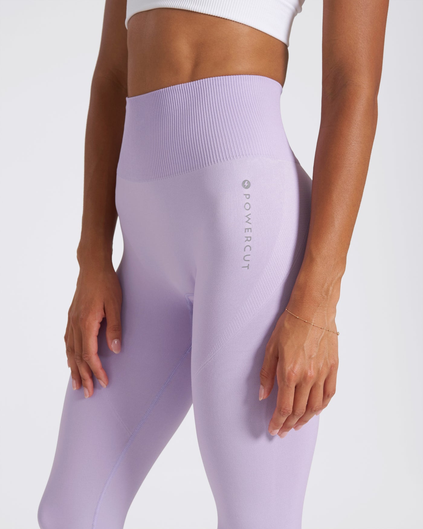 SOLID Seamless Compression Fit Full Length Digital Lilac Leggings