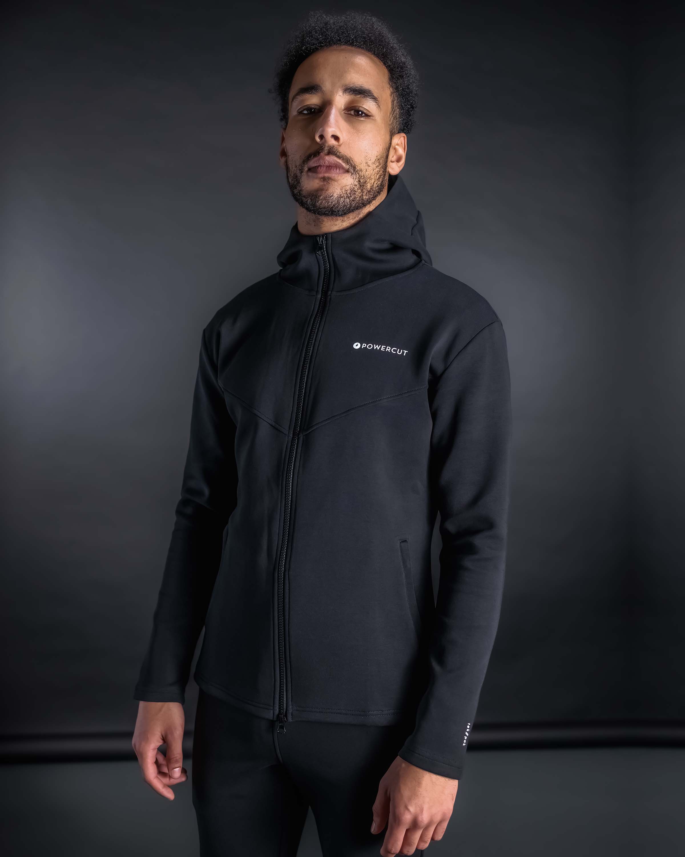 tek//pak Black Men's Full Zip Hoodie – POWERCUT®